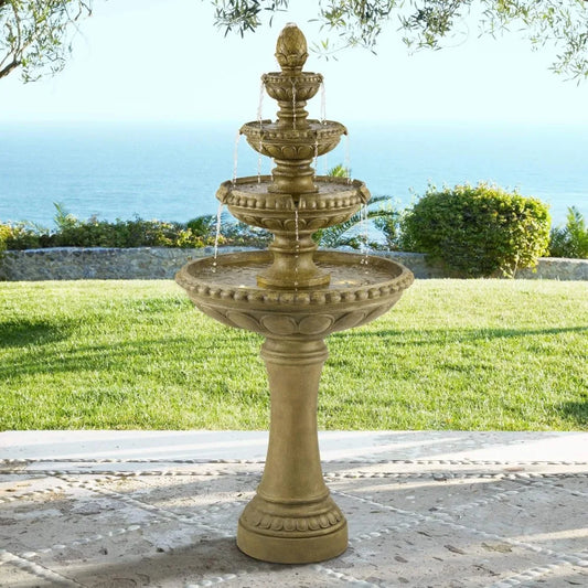 Lamps Plus Sag Harbor Italian Outdoor Stone Waterfall Fountain LED