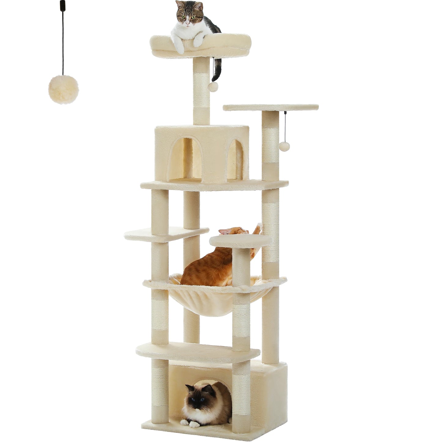 PAWZ Road Cat Tree Tower With Sisal Scratching Posts Hammock