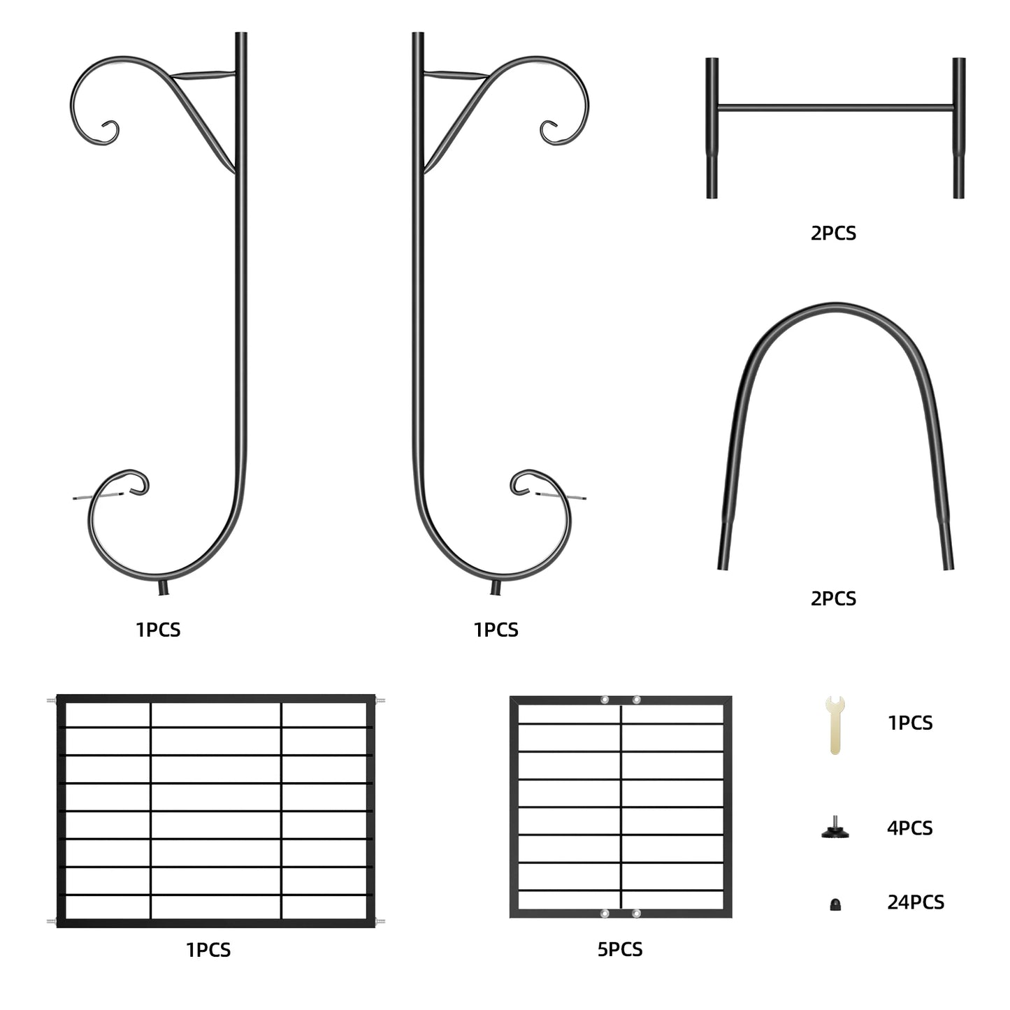 6 Tier Metal Plant Stand Garden Patio Wrought Iron