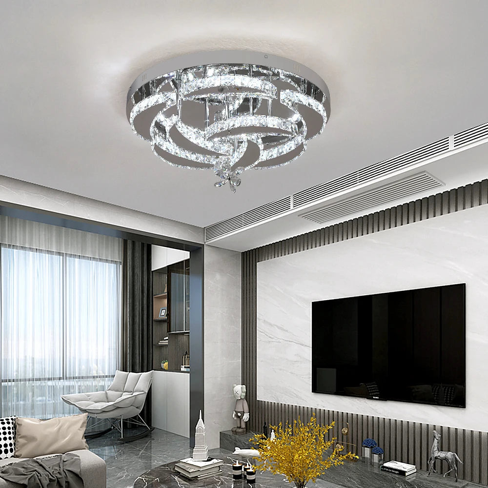 Vetrulus Luxury K9 Crystal Chandelier Modern Dimmable Ceiling Lamp