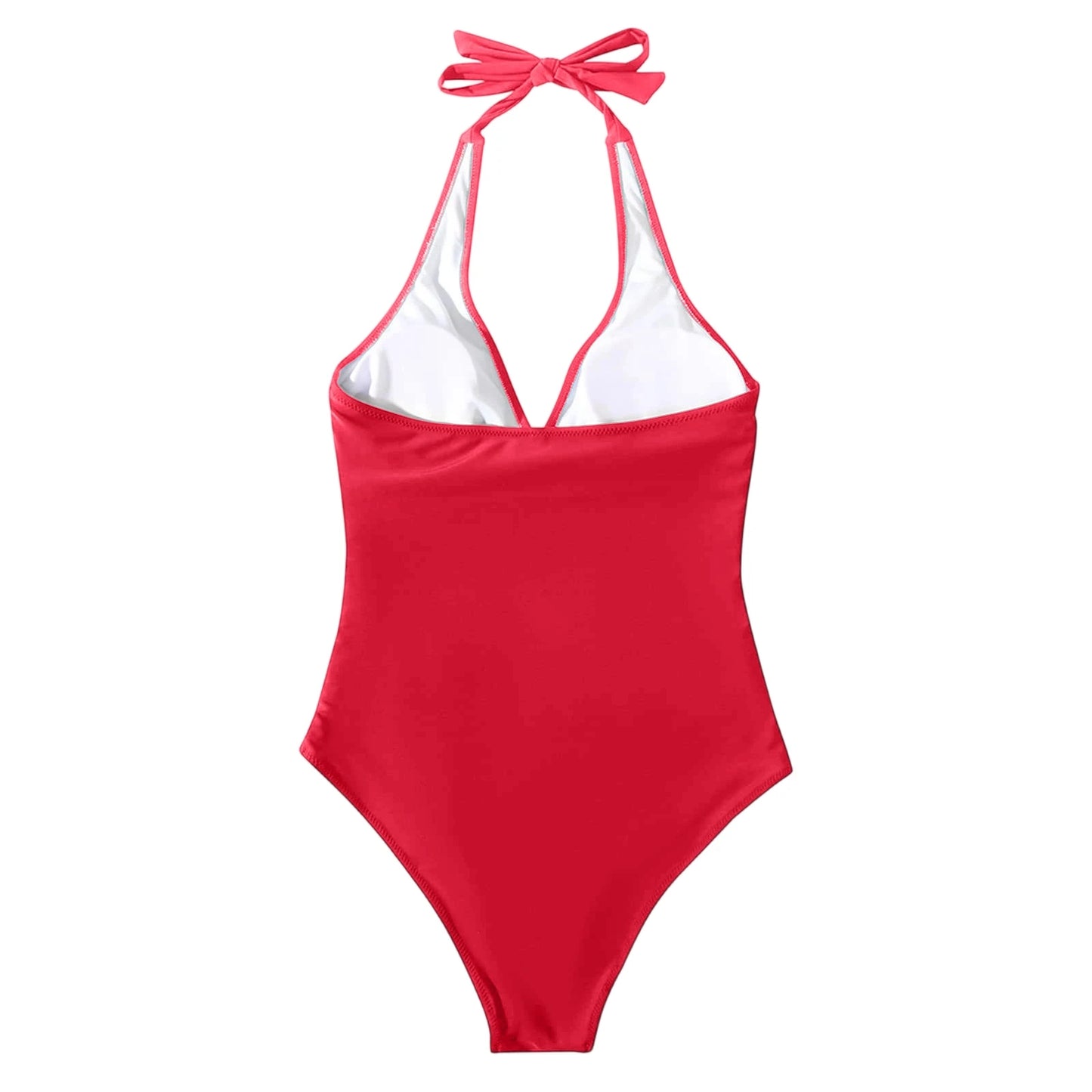 NONECN Tummy Control Cross Front Striped One Piece Swimsuit
