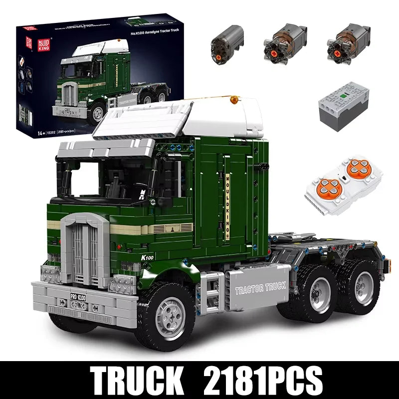 Mould King 13202 RC Motorized K100 Tractor Truck Building Set