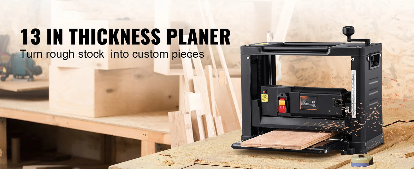 SucceBuy Thickness Planer Benchtop 15 Amp 1800W Low Noise