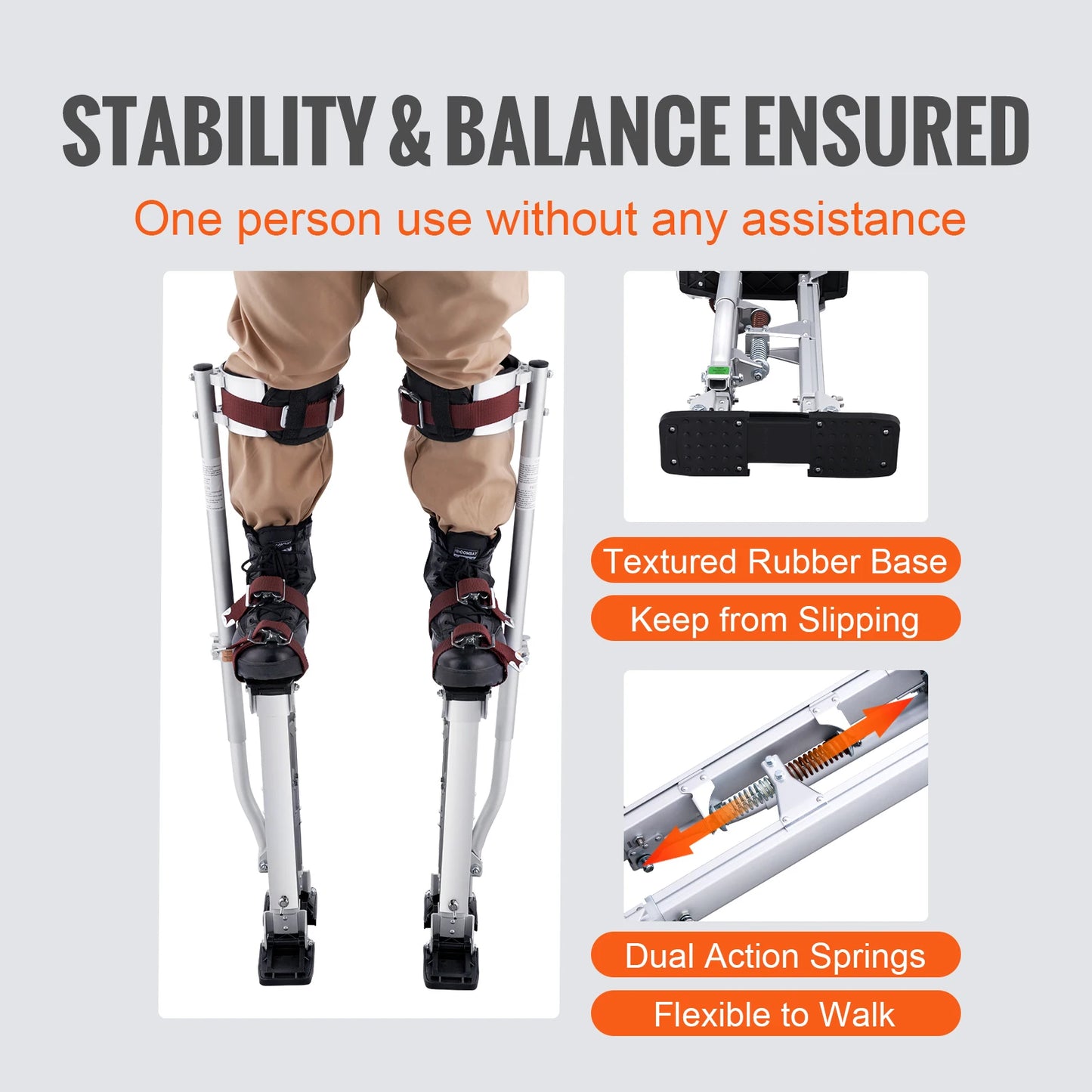 Drywall Stilts Adjustable Aluminum Tool With Knee Pads