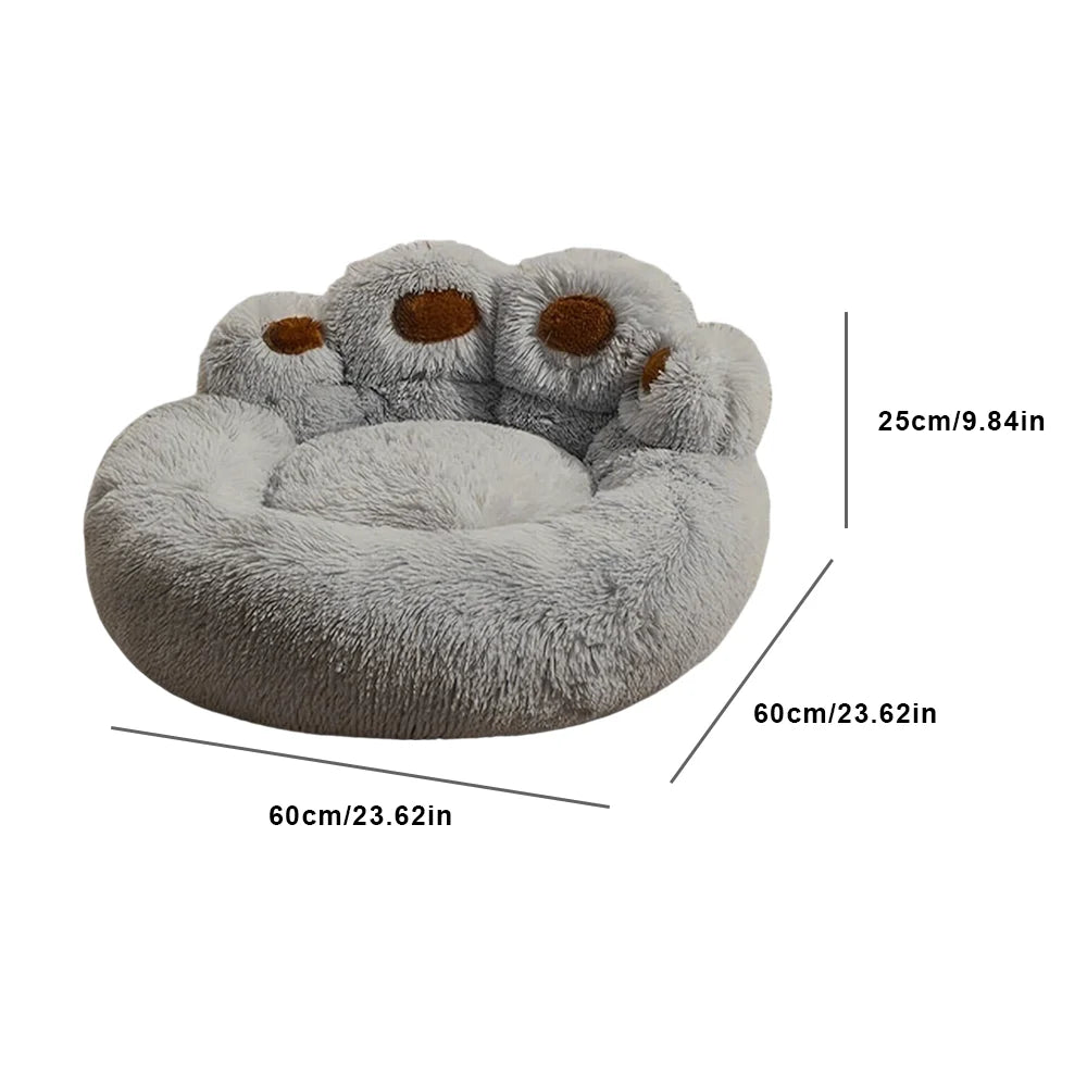 NONECN Fluffy Dog Bed Sofa Plush Kennel Mat For Pets