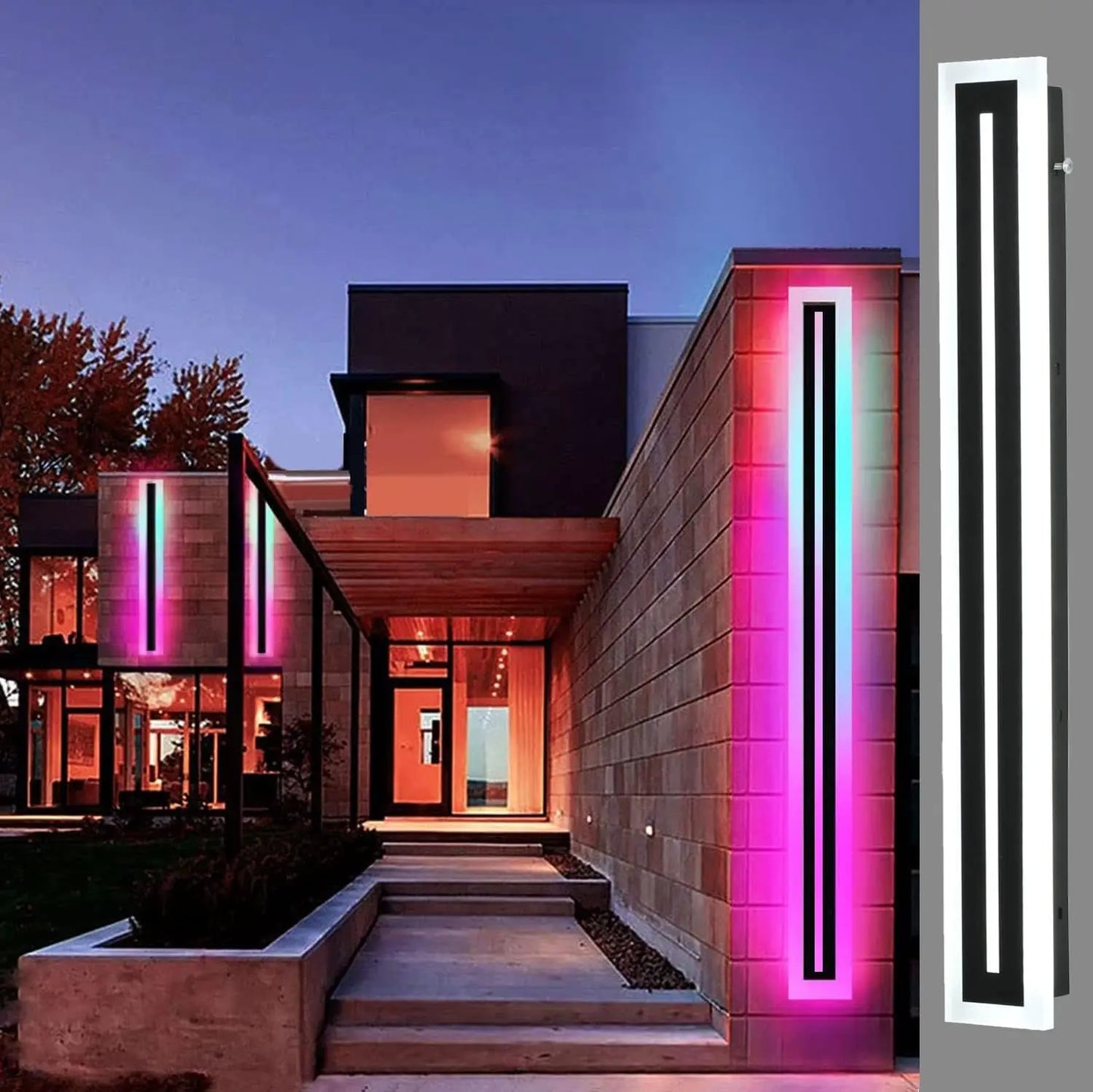 Outdoor Long Strip Modern LED Wall Lighting Fixture Sconce