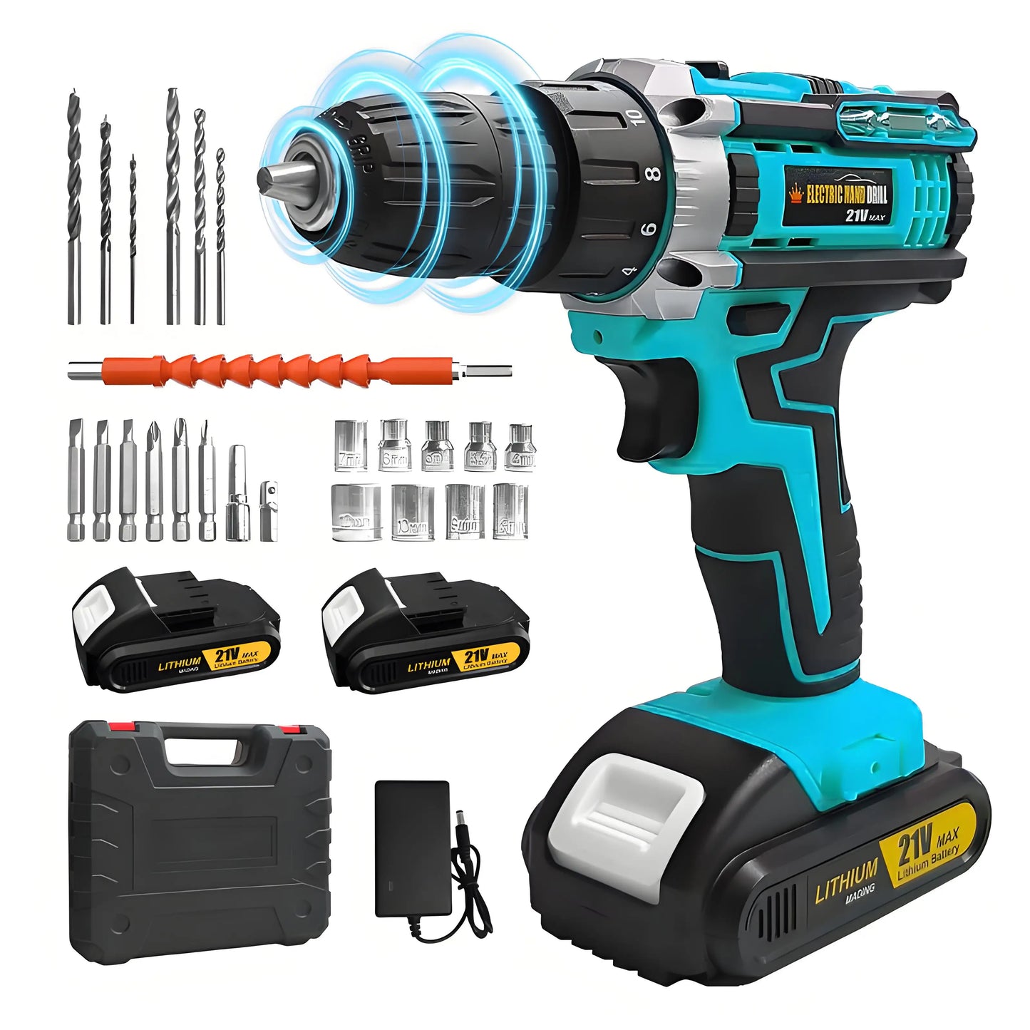 21V Cordless Drill Set for Home DIY Projects Includes Battery