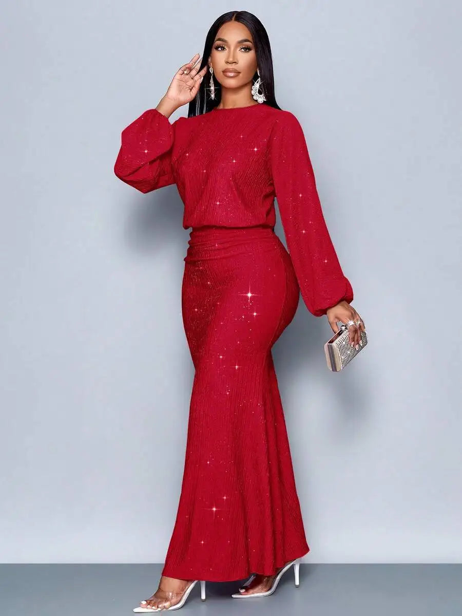 Floor Length Mermaid Hem Bodycon Dress For Party Valentines Day