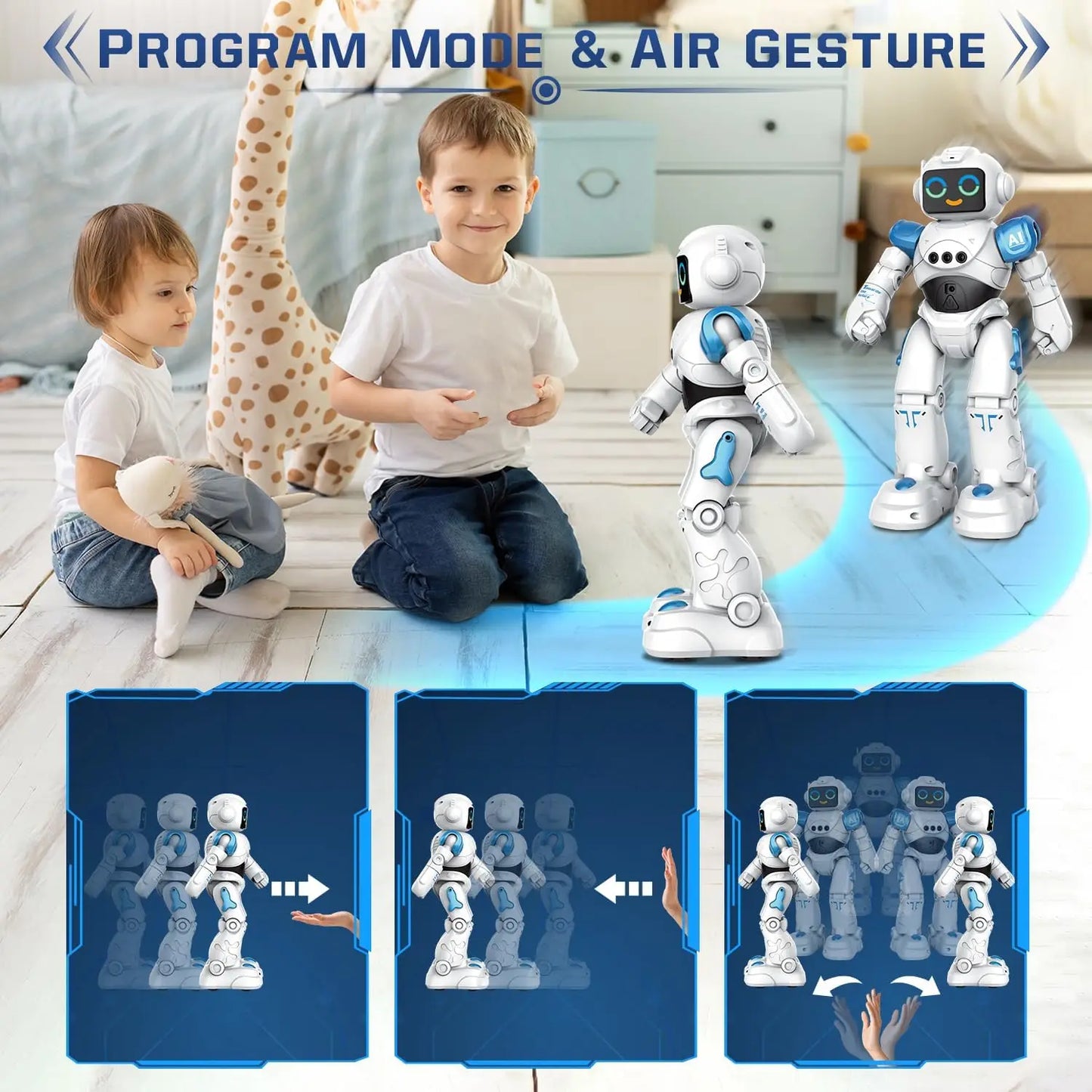 VATOS RC Smart Talking Gesture Sensing Robot Toy for Kids