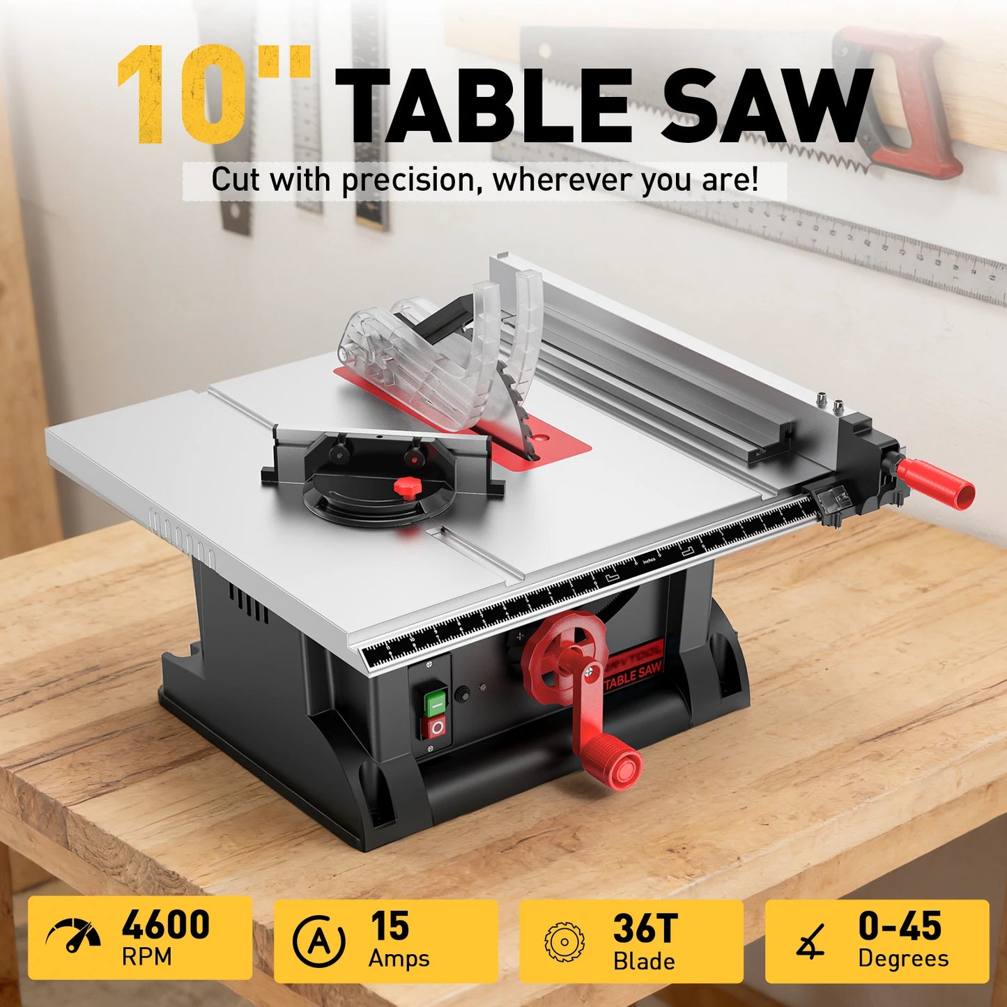 Benchtop Table Saw MJT255VC1 4600 RPM 36 Teeth Woodworking