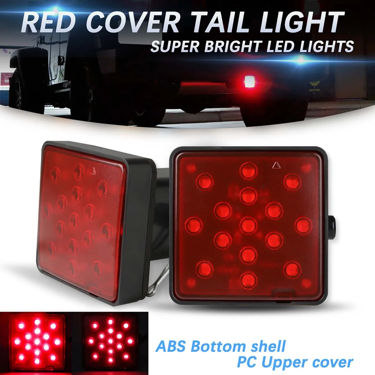 12 LED Brake Light Trailer Hitch Receiver Cover
