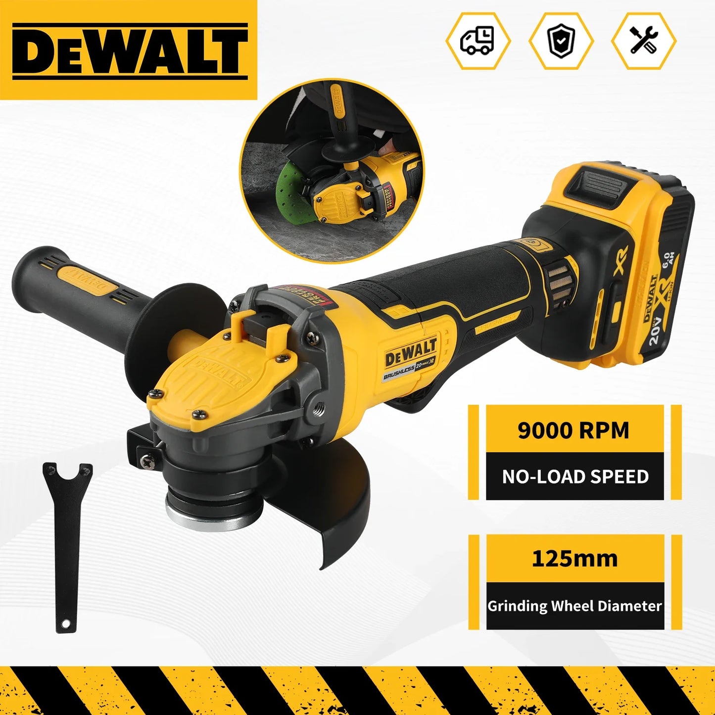 DeWalt DCG416 20V Max Brushless Grinder Bare Tool Performance