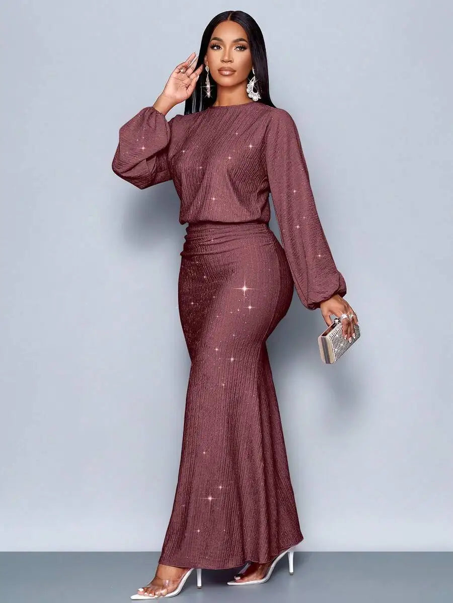 Floor Length Mermaid Hem Bodycon Dress For Party Valentines Day