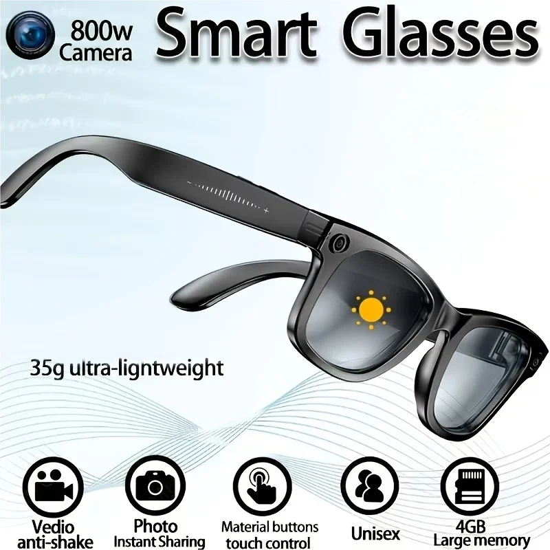 Giinova AI Smart Video Glasses 8MP Camera 4K Video