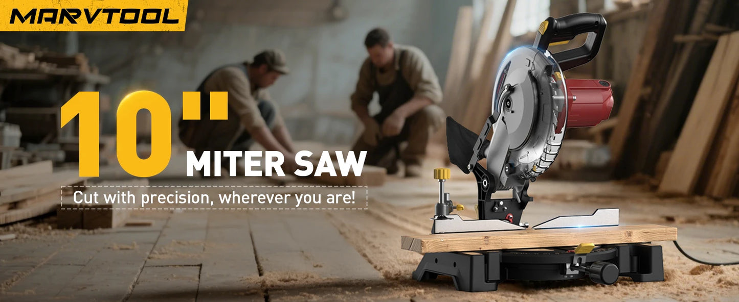 Single Bevel Miter Saw Fifteen Amp 5000 RPM Heavy Duty