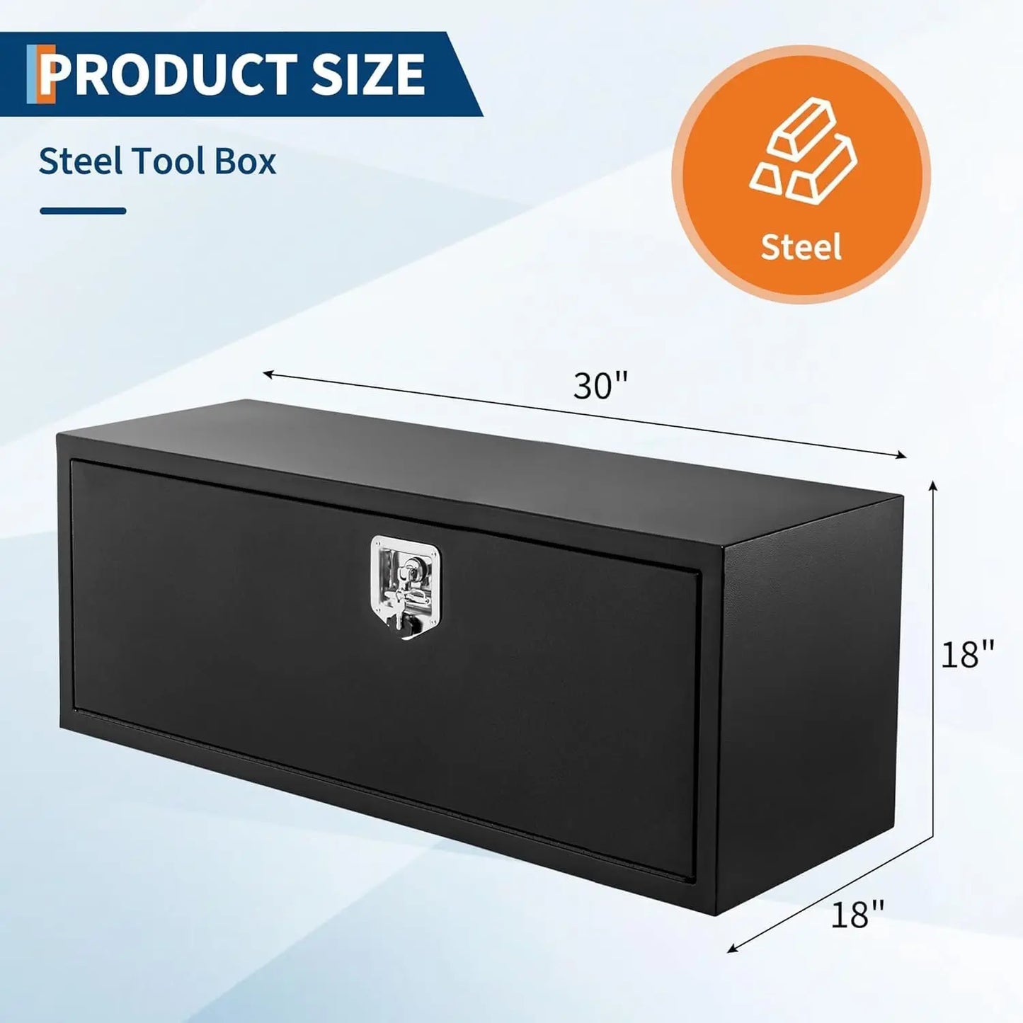 Twister.CK Heavy Duty Aluminum Truck Tool Box Waterproof Storage Chest