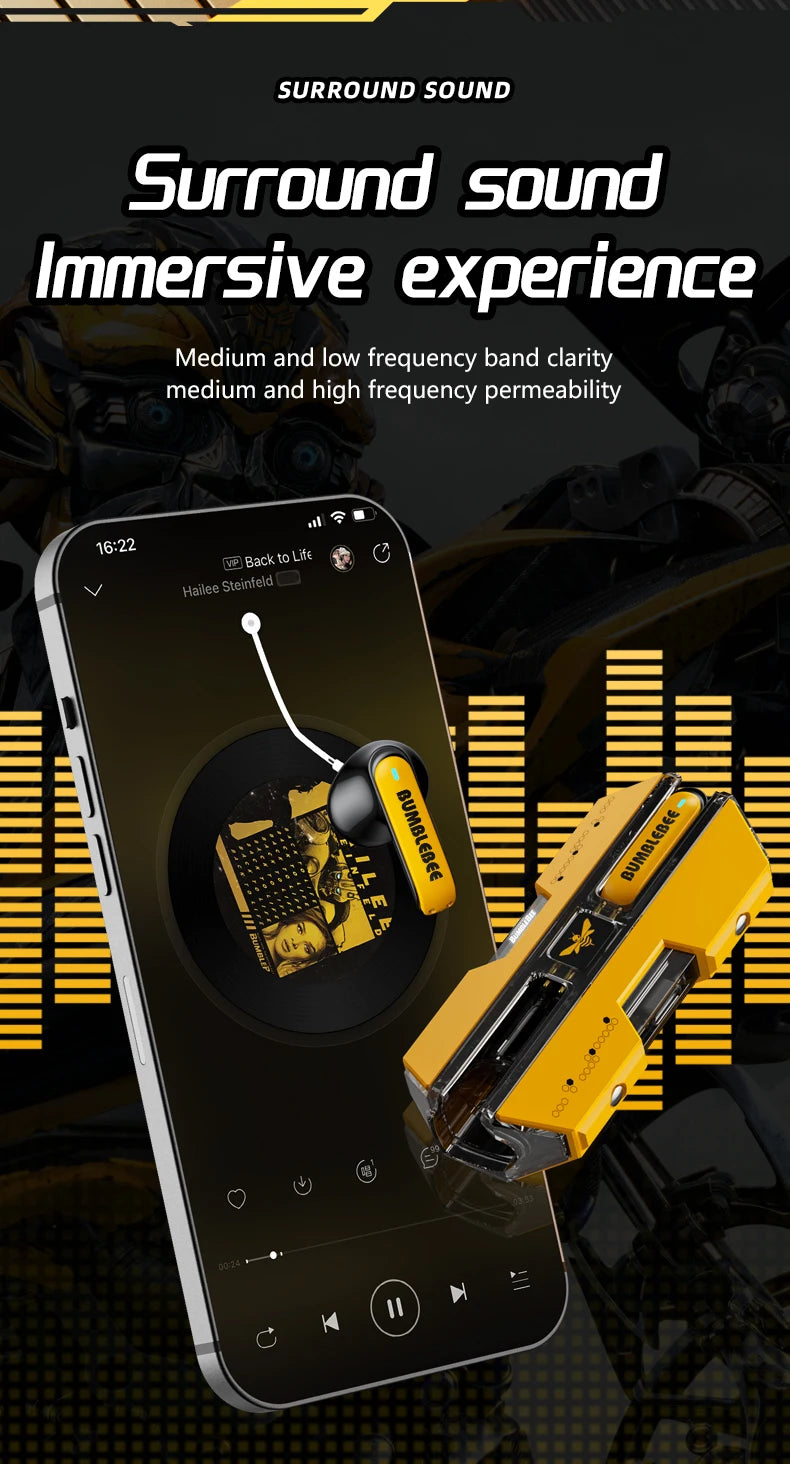Transformers TF T01 Gaming Earphones Bluetooth ENC Headphones