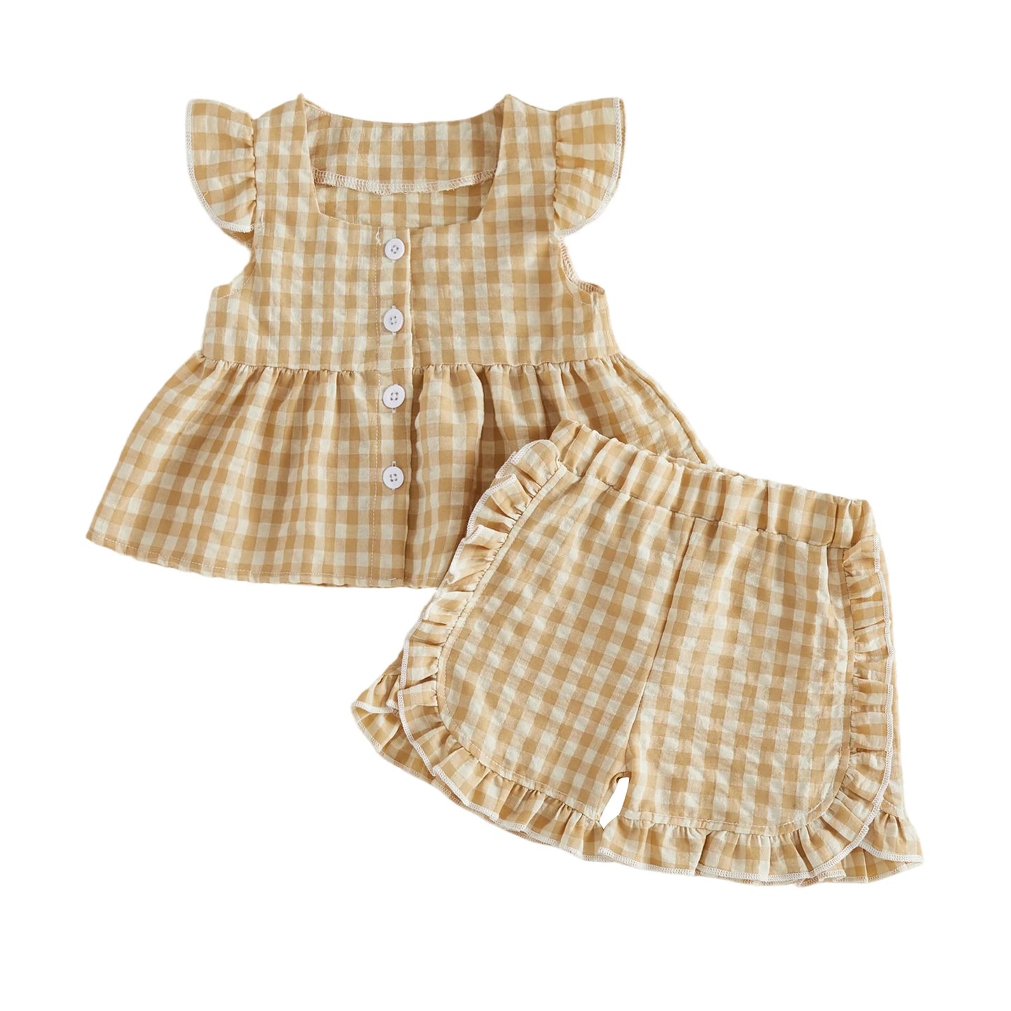 Infant Baby Short Sleeve T Shirt And Elastic Shorts Set