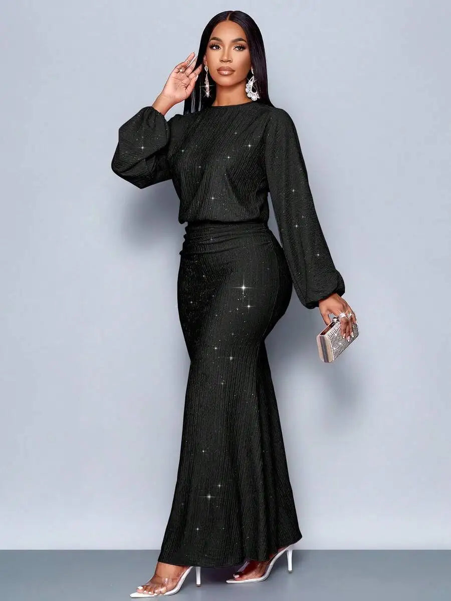 Floor Length Mermaid Hem Bodycon Dress For Party Valentines Day
