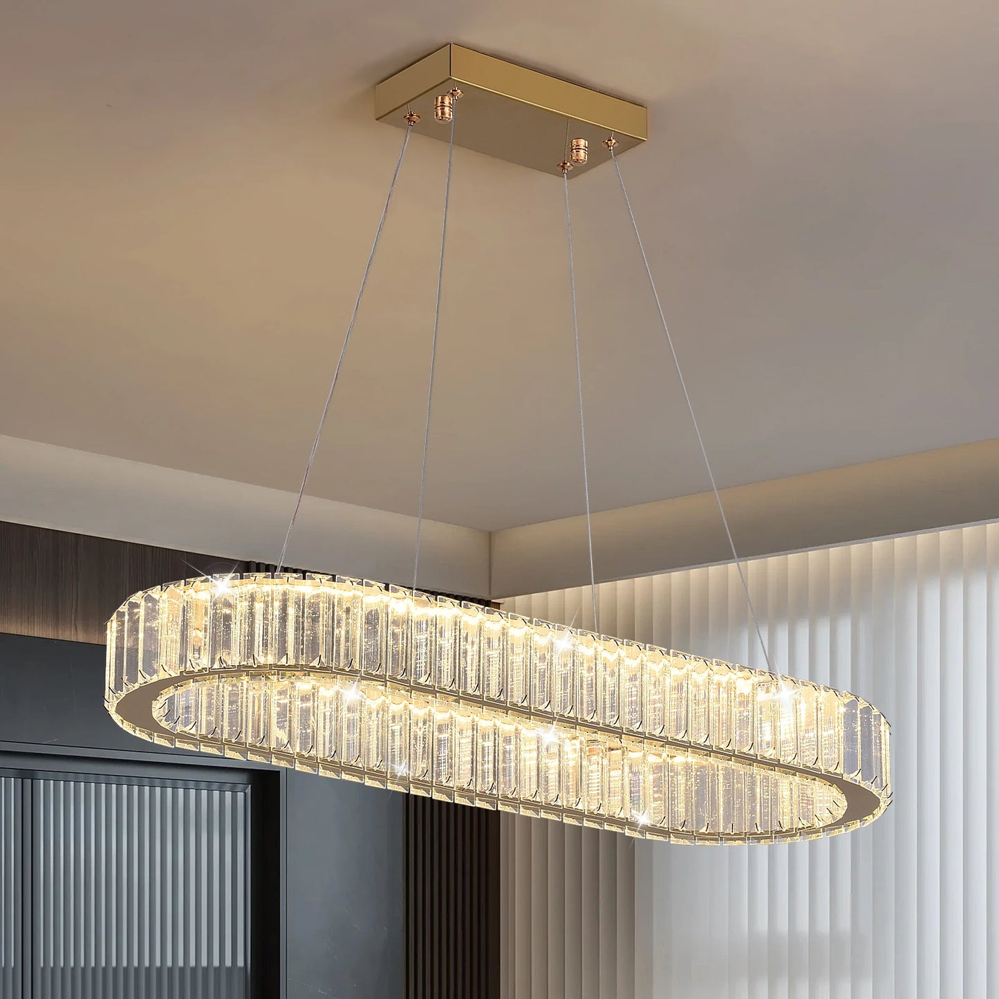 Vinilky Modern Crystal Ceiling Chandelier for Living Room