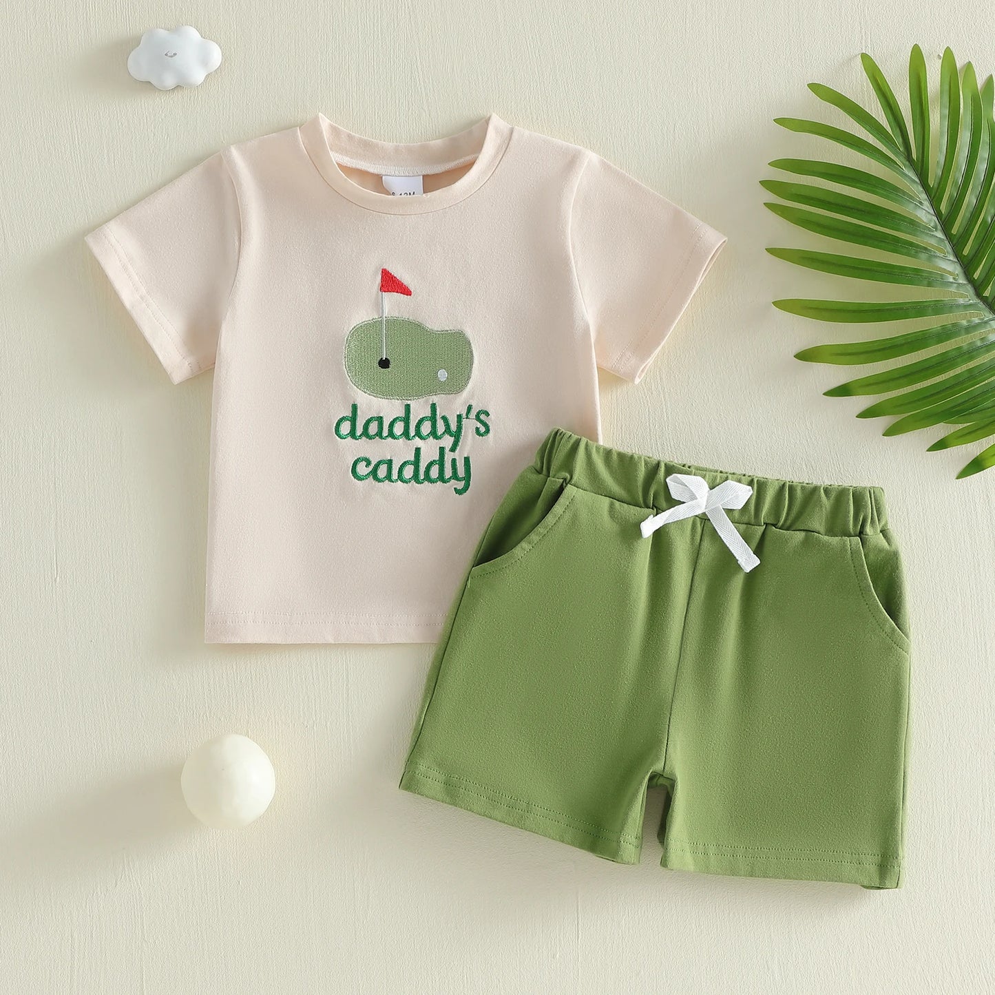 Infant Boy 2 Piece Golf Shirt and Matching Shorts Set