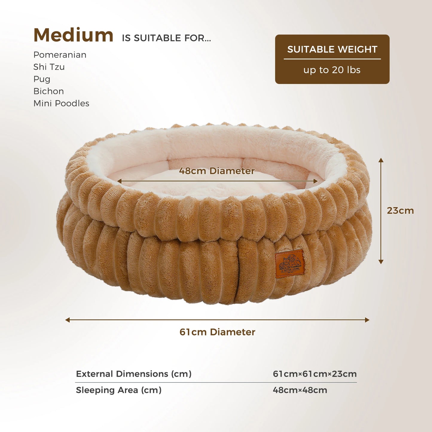 PAWZ Road Premium Luxurious Pet Bed For Cats And Dogs