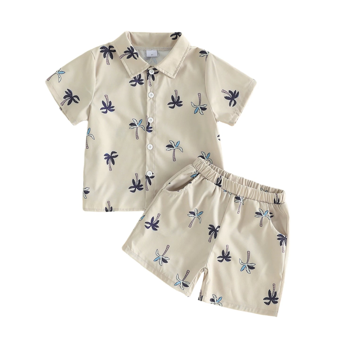 2 Baby Boy Summer Set Short Sleeve Shirts And Shorts
