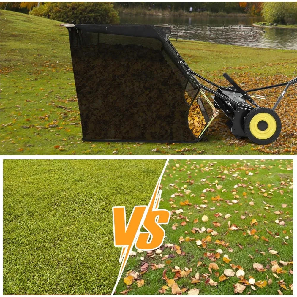 Tow Behind Lawn Sweeper Heavy Duty Leaf Grass Collector
