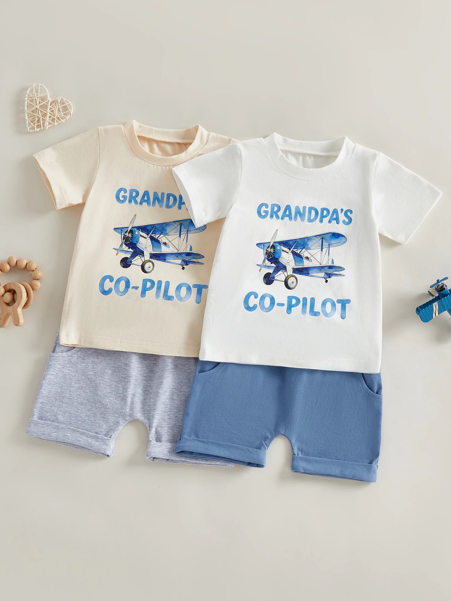 Dinosaur Print Short Sleeve Tops And Elastic Waist Shorts Set For Toddler Boy