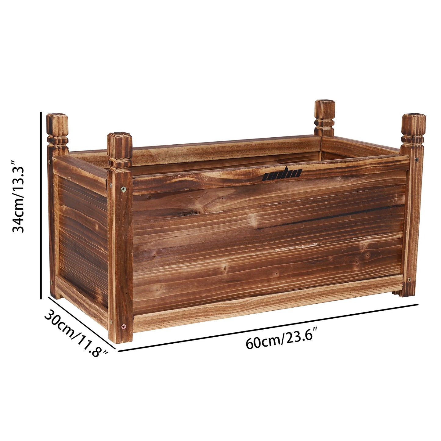 Pine Wood Raised Flower Bed Planter For Indoor Outdoor Gardening