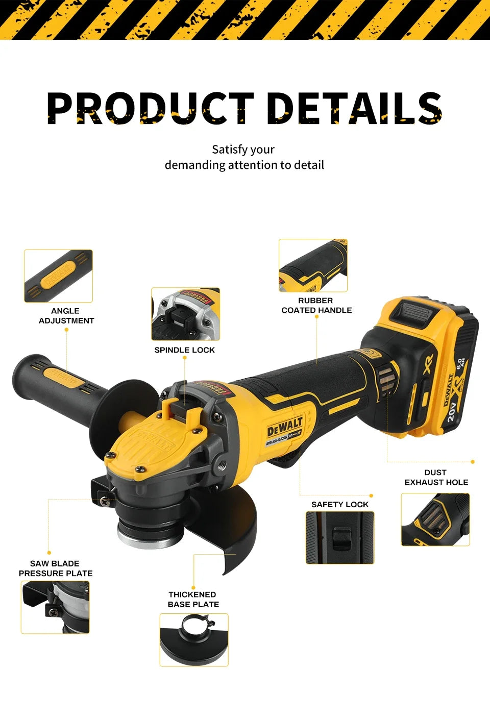 DeWalt DCG416 20V Max Brushless Grinder Bare Tool Performance