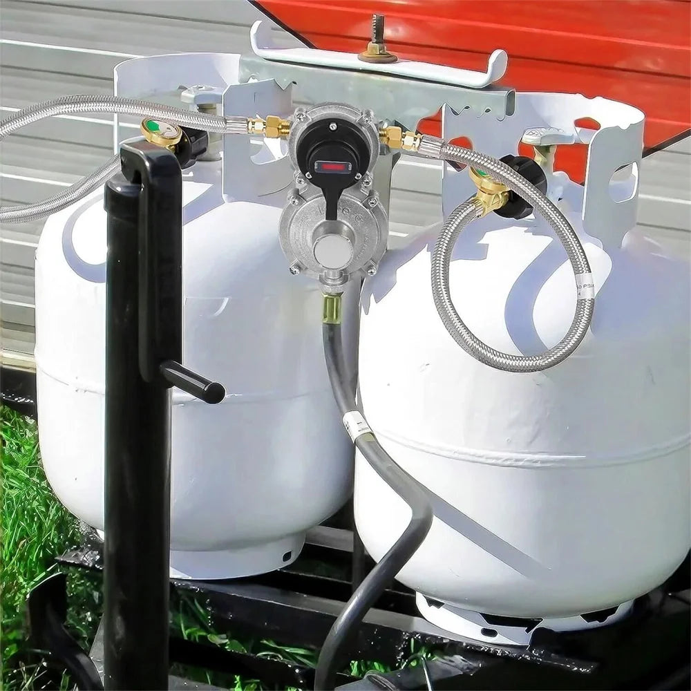RV Propane Regulator With Hose Automatic Changeover 2-Stage