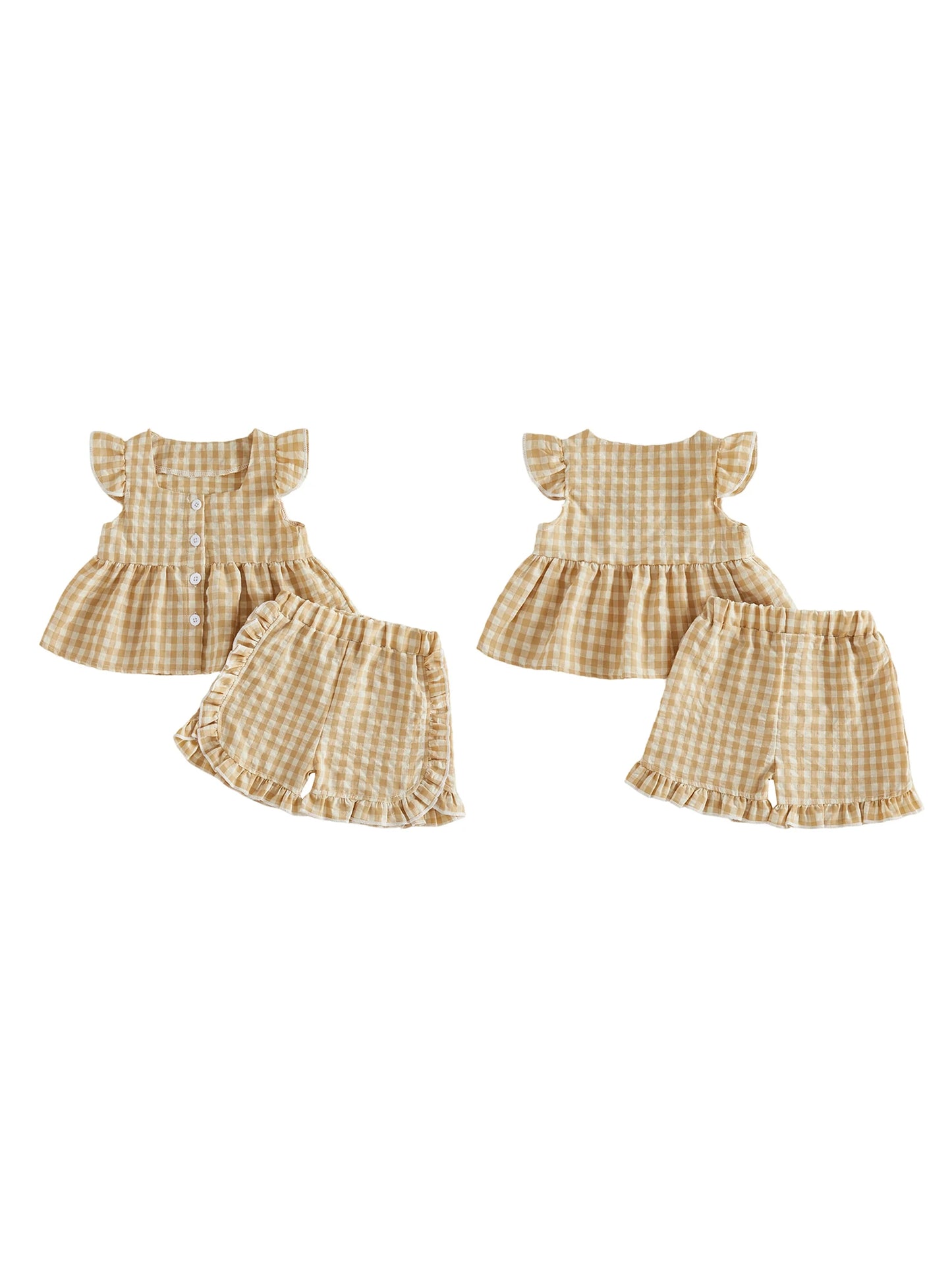 Infant Baby Short Sleeve T Shirt And Elastic Shorts Set
