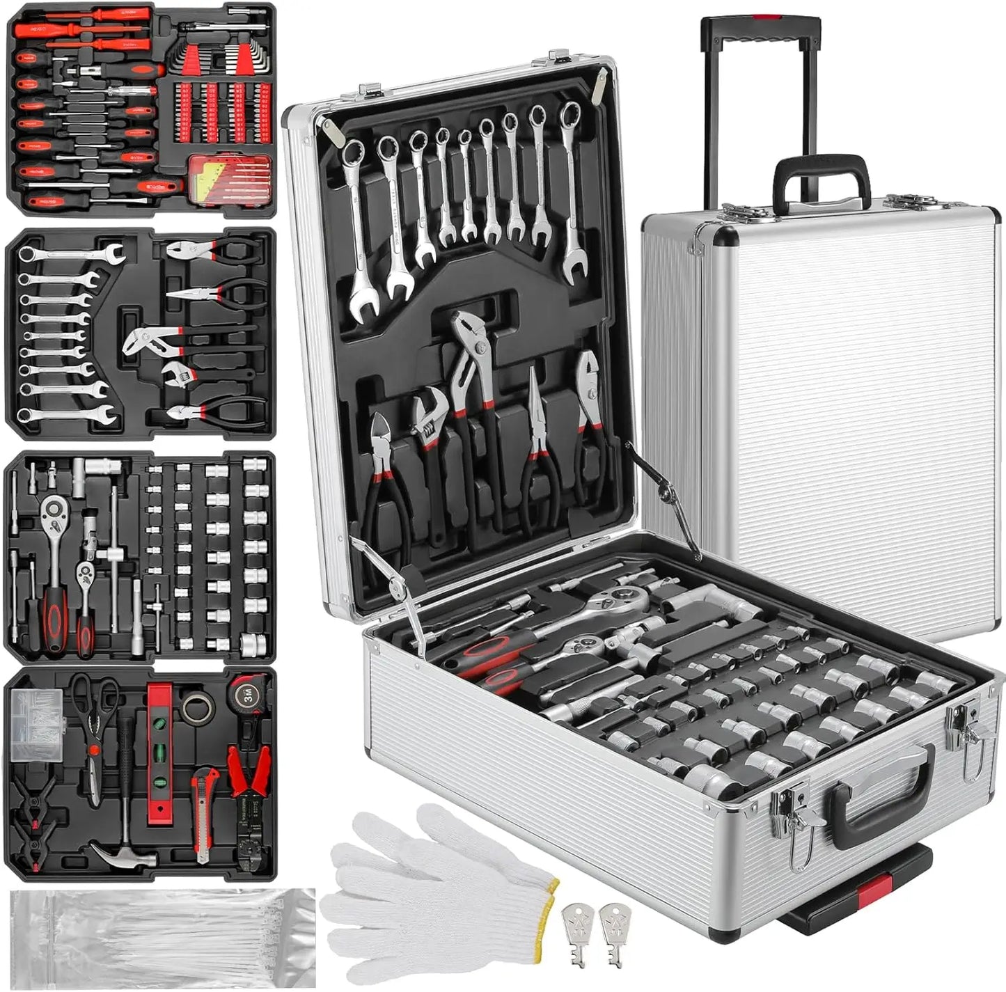 TLGREENDIY 799 Piece Home Repair Tool Set With Trolley Case