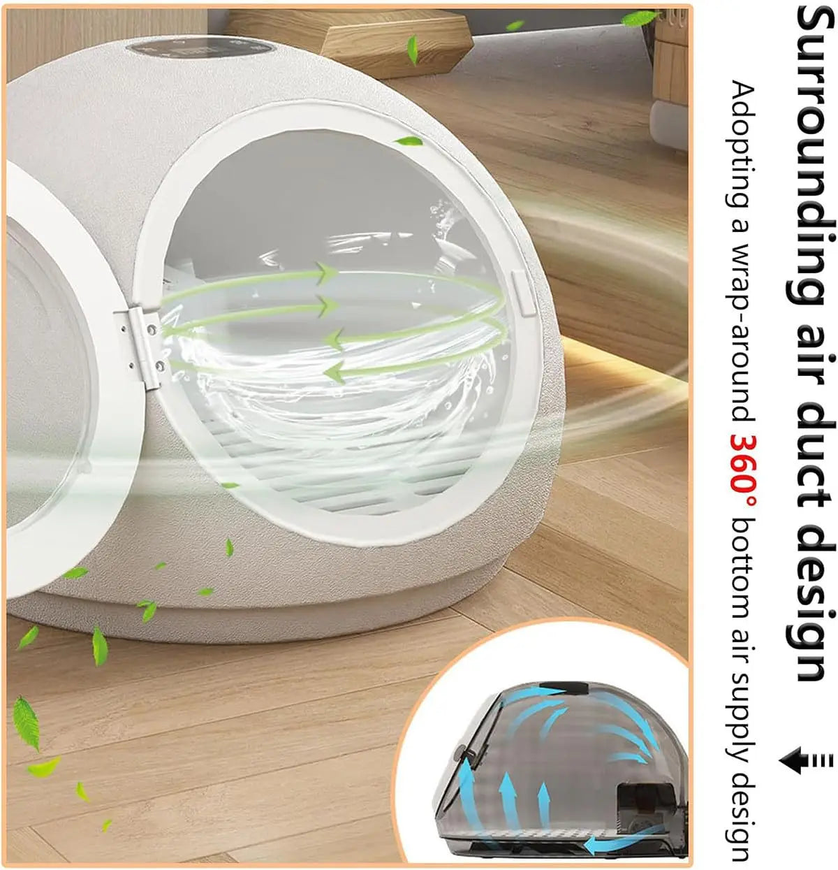 Ultra Quiet Automatic Pet Dryer Box Adjustable Temperature & Time Control Home Use Cat Dog Drying Machine, Custom