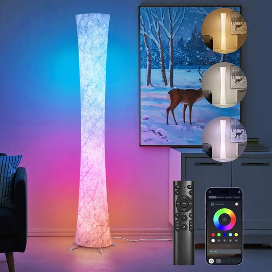 Smart RGB Floor Lamp With Music Sync And Remote Control