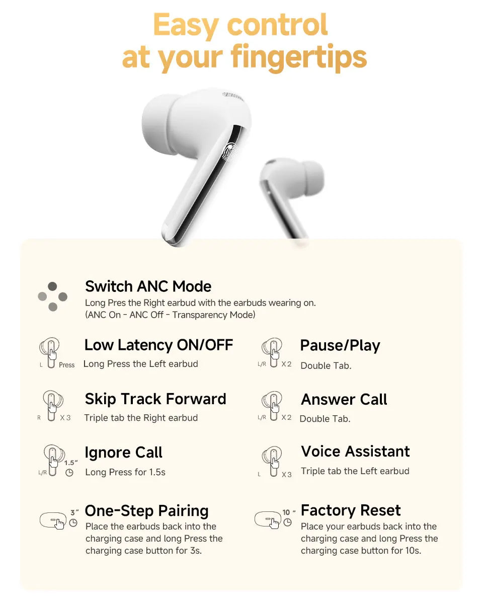 QCY MeloBuds Pro ANC Bluetooth Earbuds With LDAC HiRes