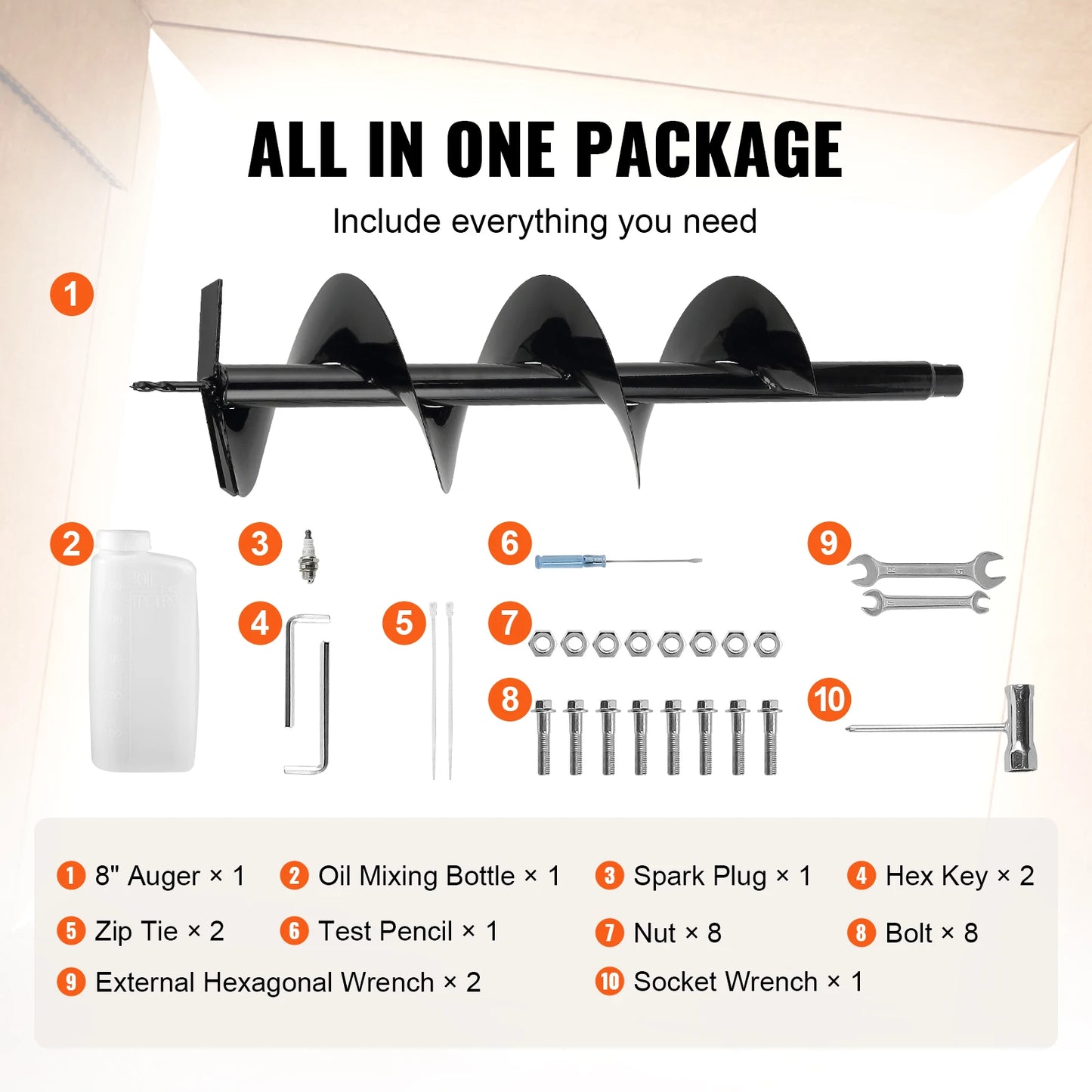 SucceBuy Gas Powered Post Hole Digger Earth Auger Tool