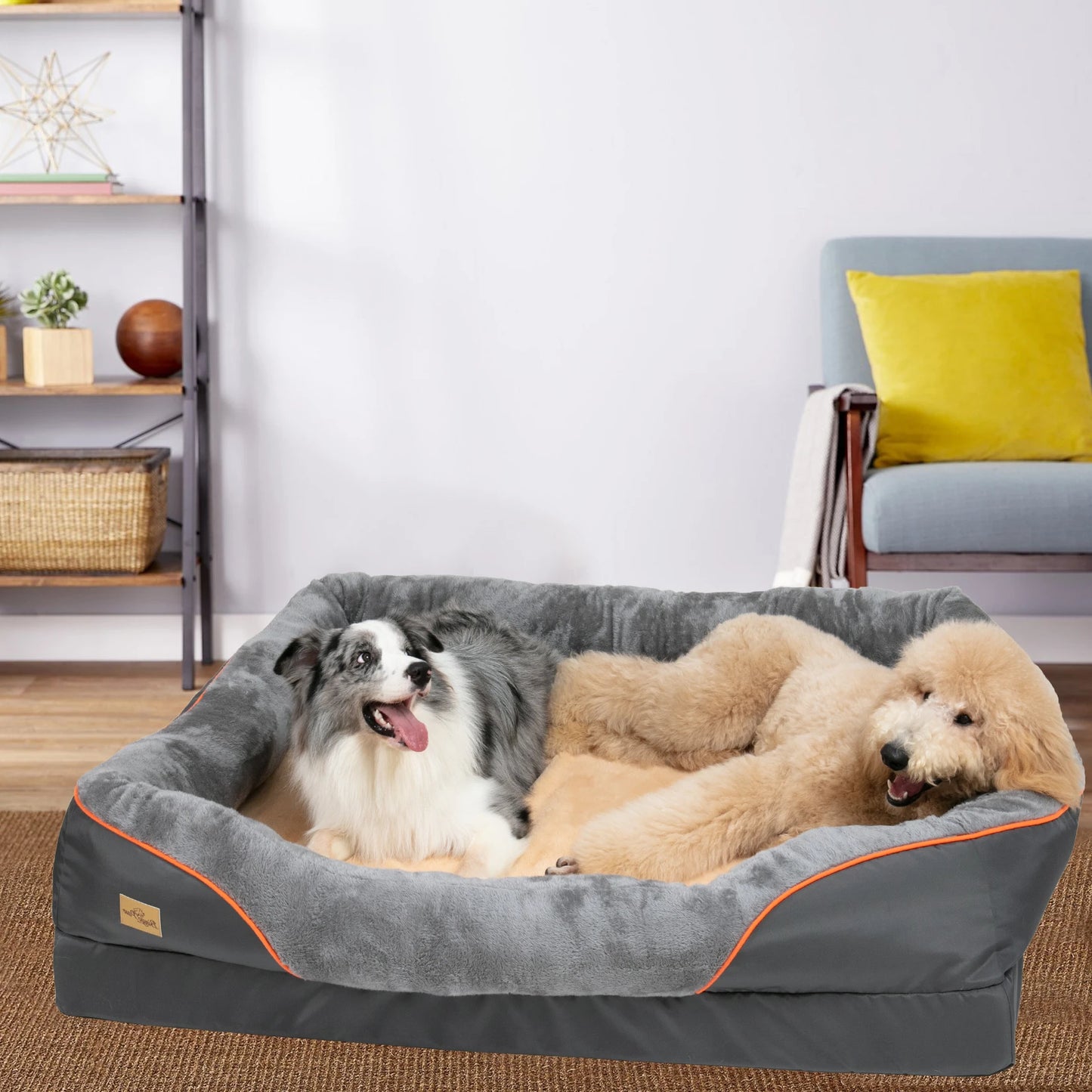 BINGOPAW Large Dog Bed Anti Allergy Removable Washable Cover Waterproof