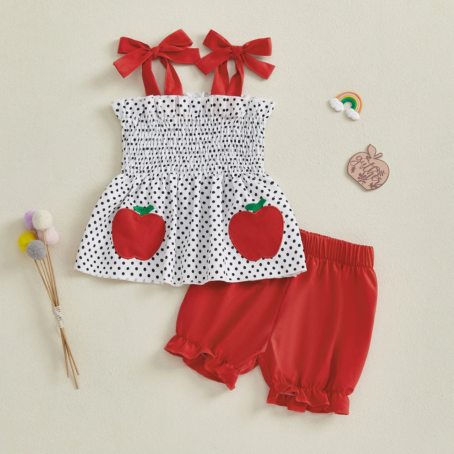 Toddler Girl Floral Sleeveless Top Denim Shorts Set