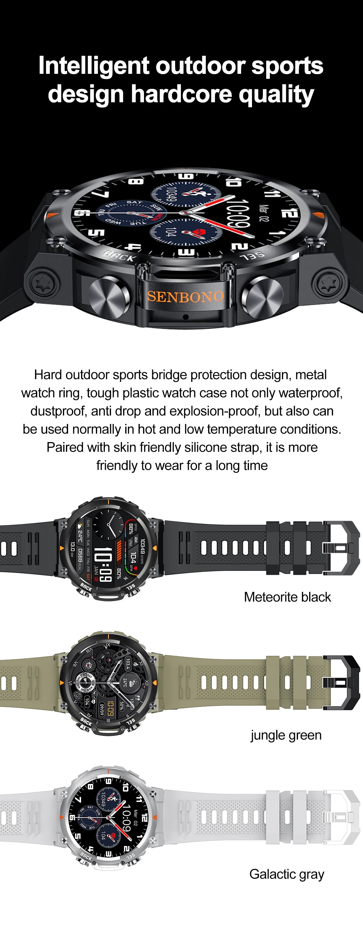 SENBONO MAX18 Smartwatch For Men With AMOLED Screen AIGPT