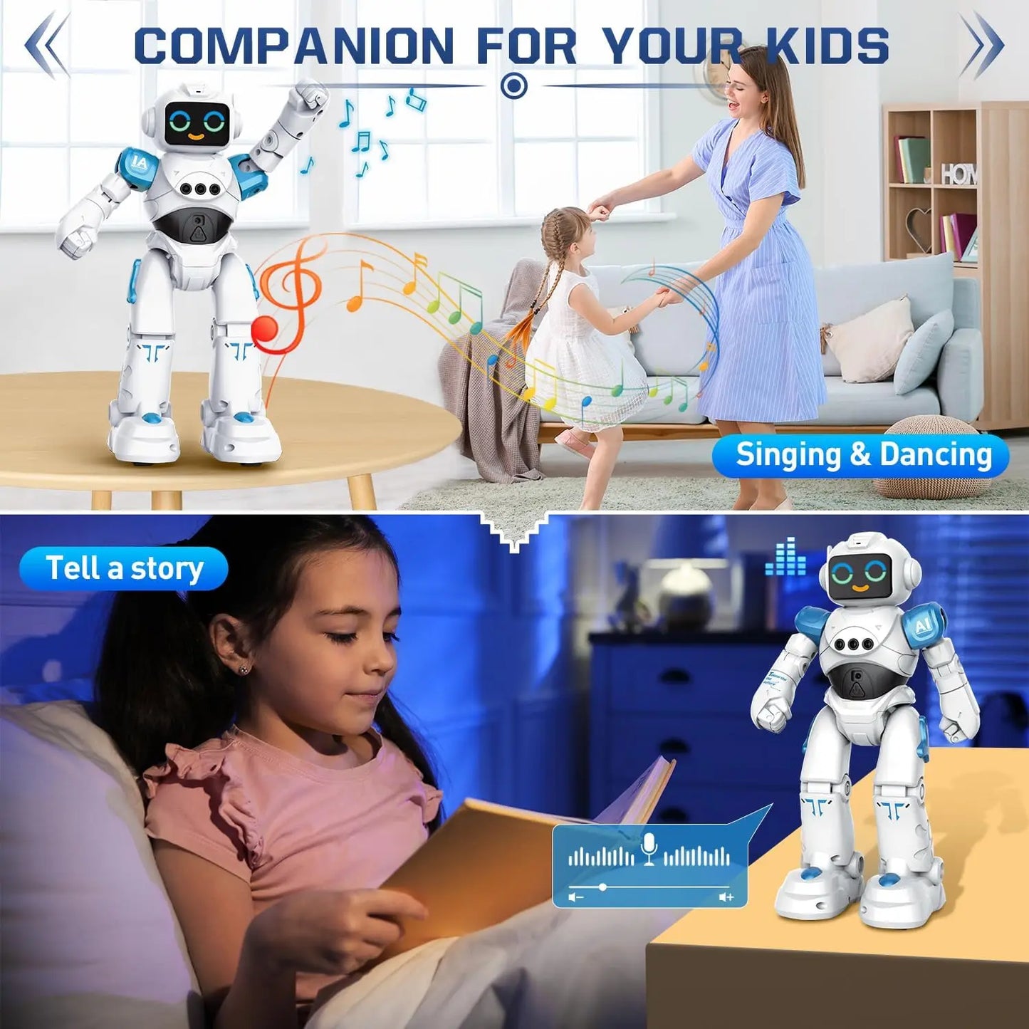 VATOS RC Smart Talking Gesture Sensing Robot Toy for Kids