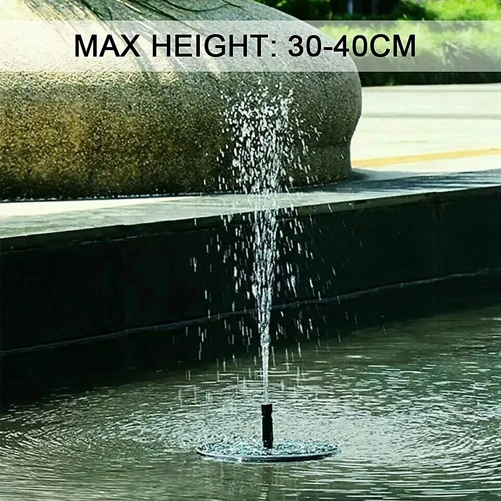 Solar Fountain Pump For Bird Baths And Ponds With Nozzles