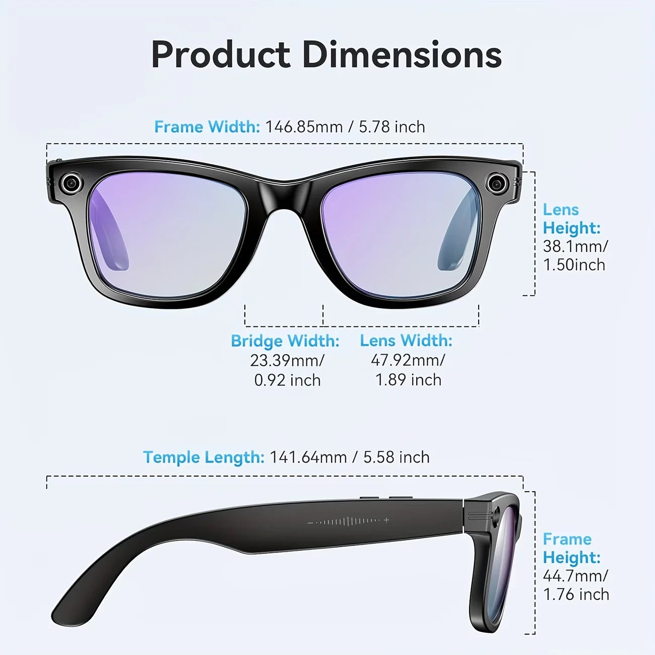 Giinova AI Smart Video Glasses 8MP Camera 4K Video