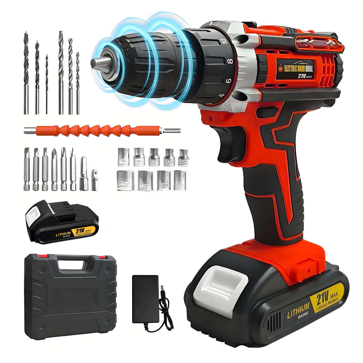 21V Cordless Drill Set for Home DIY Projects Includes Battery