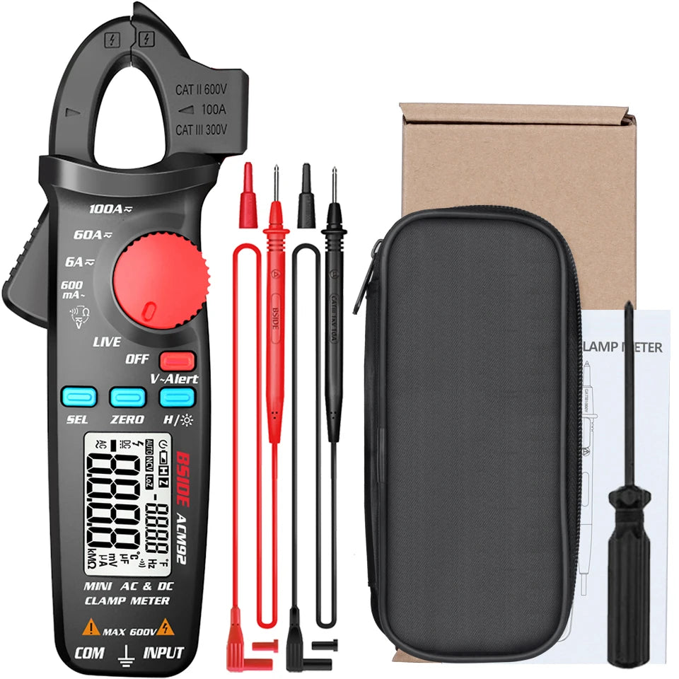 BSIDE ACM91 Digital Clamp Meter 100A DC AC Ammeter