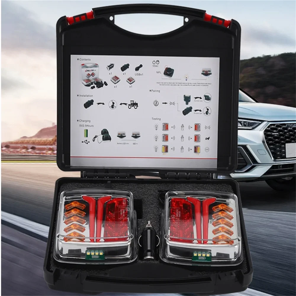 Wireless Magnetic LED Tail Light Signal Dual Brake Light