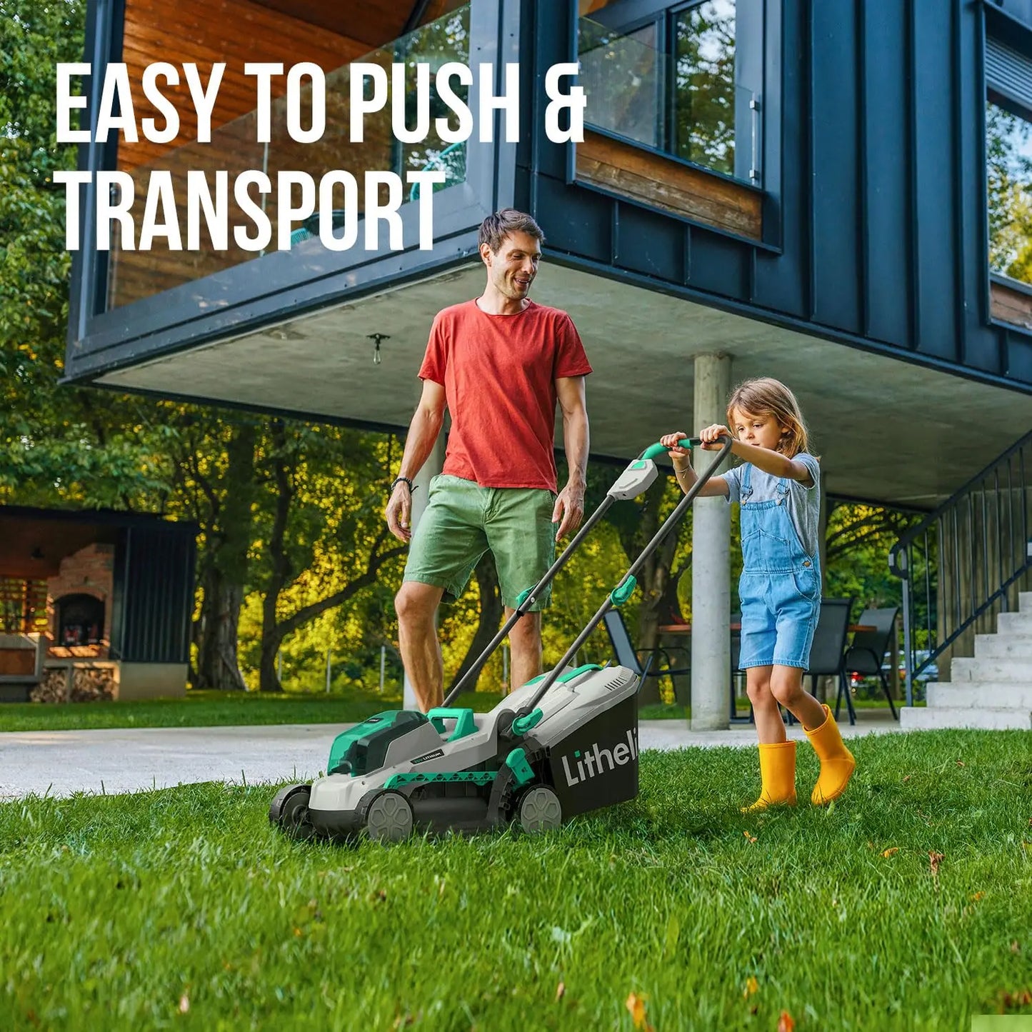 Cordless Lawn Mower 20V Brushless 5-Position Cutting Heights