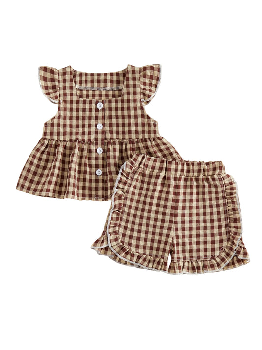 Infant Baby Short Sleeve T Shirt And Elastic Shorts Set