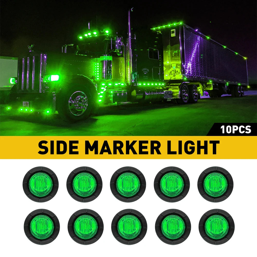 AUXITO 10Pcs Car LED Clearance Side Marker Lights For Trailers